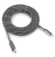 Кабель HDMI Cablexpert, серия Platinum, 4,5 м, v2.0, M/M, плоский, позол.разъемы, металлический корпус, нейлоновая оплетка, блистер (CC-P-HDMI04-4.5M)