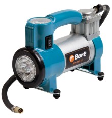 Bort BLK-252-Lt Компрессор автомобильный [91271099] { 25 л/мин, 7 бар, 12 В, 120 Вт, 3400 об/мин, 1.45 кг, набор аксессуаров 6 шт }