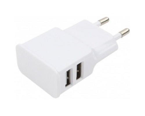 [Аксессуар] Cablexpert Адаптер питания 100/220V - 5V USB 2 порта, 2.1A, белый (MP3A-PC-11 )