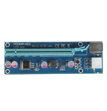 Espada Переходник/удлинитель (Riser) PCI-Ex1 (M) -> PCI-Ex16 (F)(ver009s), с питанием, 80cm (EPCIeKit) (43370)