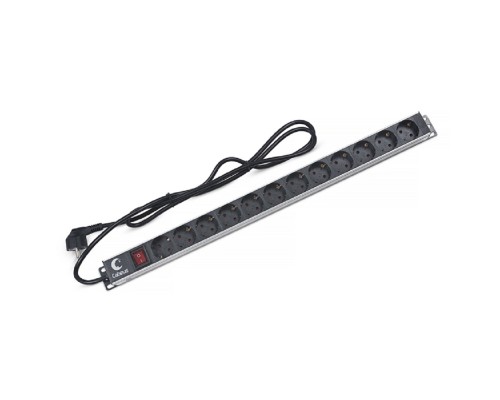 [Cabeus Аксессуары к монтажным шкафам] Cabeus PDU-12P-2EU Блок евророзеток для 19