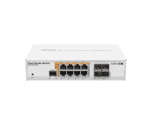 [Сетевое оборудование] MikroTik CRS112-8P-4S-IN Коммутатор 8х10/100/1000 Ethernet, 4 x SFP ports