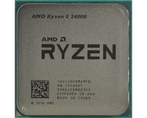 [Процессор] CPU AMD Ryzen 5 2400G OEM (YD2400C5M4MFB){3.9GHz, 4MB, 65W, AM4, RX Vega Graphics}