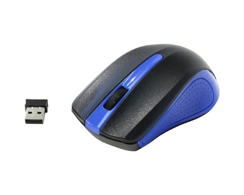 [Мышь] Oklick 485MW black/blue optical (1200dpi) cordless USB (2but) [997826]