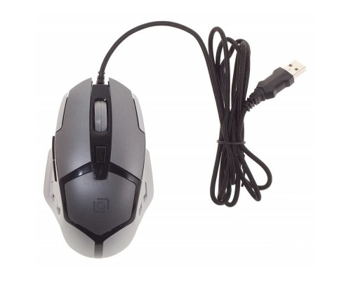 [Мышь] Oklick 915G HELLWISH V2 black/silver optical (3200dpi) USB Gaming (6but) [1003993]