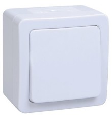 Iek EVMP10-K01-10-54-EC ВС20-1-0-ГПБ выкл 1кл о/у  IP54 (цвет клавиш: белый) ГЕРМЕС PLUS