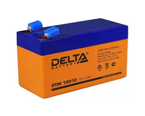 [батареи] Delta DTM 12012  (1.2 Ач, 12В) свинцово- кислотный аккумулятор  