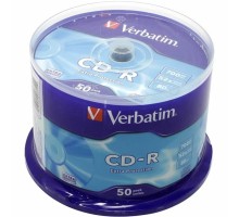 Verbatim  Диски CD-R  50 шт. 48/52-x 700Mb, Cake Box  (43351)
