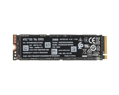 [накопитель] Intel SSD 256Gb M.2 760P Series SSDPEKKW256G8XT