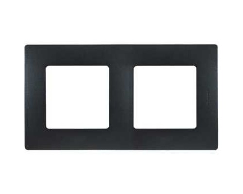 [Розетки, выключатели и аксессуары] Legrand 672582 Рамка - 2 поста - Etika - антрацит