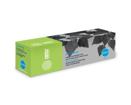 [расходные материалы] CACTUS CF541X Картридж для HP CLJ Pro M254nw/dw/M280nw/M281fdn/M281fdw, C, 2,5K