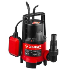ЗУБР [НПГ-М1-400] Насос М1 погружной { дренажн. для грязн воды (d частиц до 35 мм), 400Вт, пропускная способность 125л/мин, напор 5м, провод 7м }