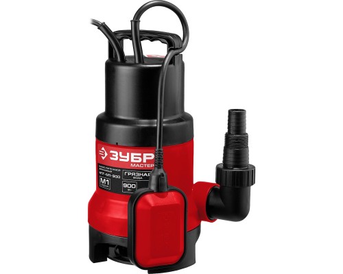 [Бензоинструмент] ЗУБР [НПГ-М1-900] Насос М1 погружной { дренажн. для грязн воды (d частиц до 35 мм), 900 Вт, пропускн способность 230л/мин, напор 9 м, провод 7 м }