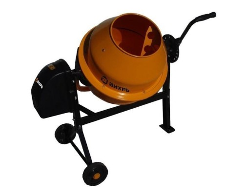 [Бетоносмесители] Вихрь [74/1/1] Бетомешалка БМ-63 { 220 вт,  венец/сталь перфор,  оъем-63 л,  отверстие бар.-267мм }