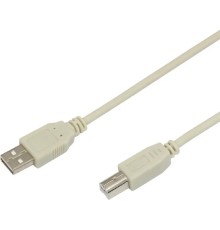Rexant (18-1104) Кабель USB-А– USB-B, 2,4А, 1,8м, ПВХ, серый
