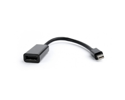 [переходник] Cablexpert Переходник miniDisplayPort - DisplayPort, 20M/20F, длина 16см, черный (A-mDPM-DPF-001)