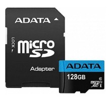Micro SecureDigital 128Gb A-DATA AUSDX128GUICL10A1-RA1 {MicroSDXC Class 10 UHS-I, SD adapter}