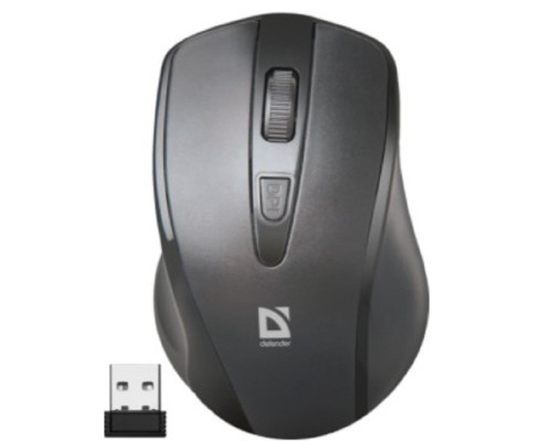 [Мышь] Defender Datum MM-265 черный {Беспроводная оптическая мышь, 3 кнопки,1600 dpi} [52265]