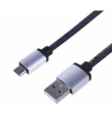 Rexant (18-4242) Кабель USB-A – micro USB, 2,4А, 1м, в джинсовой тканевой оплетке