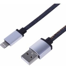 Rexant (18-4248) Кабель USB-A – Lightning для Apple, 2,4A, 1м, в нейлоновой оплетке (джинсовая ткань) 