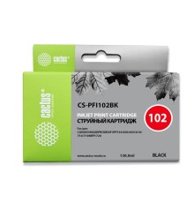 CACTUS PFI-102BK Картридж струйный для Canon iPF500/iPF600/iPF700/ MFP M40/iPF765/LP17/LP24, черный (130мл)