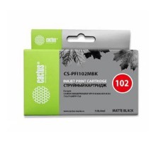 CACTUS PFI-102MBK Картридж струйный для Canon iPF500/iPF600/iPF700/ MFP M40/iPF765/LP17/LP24, черный матовый (130мл)