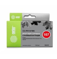 CACTUS PFI-107BK Картридж струйный для Canon IP iPF670/iPF680/iPF685/iPF770/iPF780/iPF785 черный (130мл)