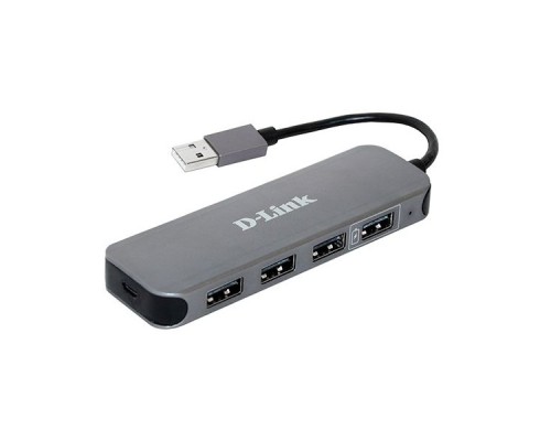 [Сетевое оборудование] D-Link DUB-H4/E1A Компактный концентратор с 4 портами USB 2.0