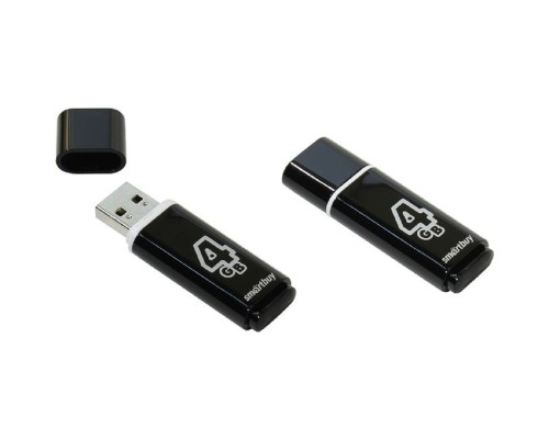 [Носитель информации] Smartbuy USB Drive 4Gb Glossy series Black SB4GBGS-K