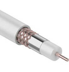 Rexant (01-2221) Кабель коаксиальный RG-6U, 75Ом, Cu/Al/Cu, 64%, 100м, INDOOR, белый
