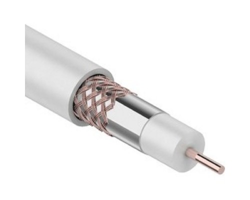 [Кабель] Rexant (01-2221) Кабель коаксиальный RG-6U, 75Ом, Cu/Al/Cu, 64%, 100м, INDOOR, белый