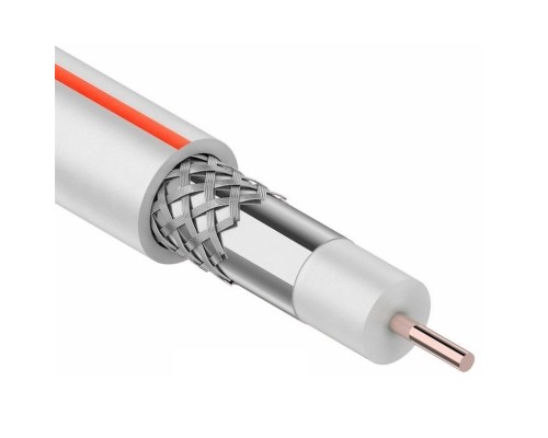 [Кабель] Proconnect 01-2401-2 Кабель SAT 50 M, CCS/Al/Al, (75%), 75 Ом, 100м., белый  PROCONNECT