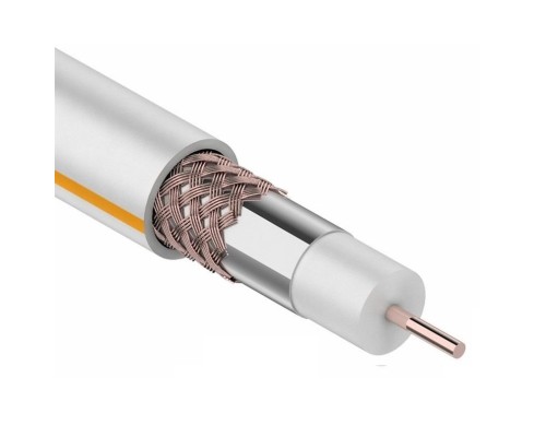 [Кабель] Rexant (01-2401) Кабель SAT 50 M, Cu/Al/Cu, (75%), 75 Ом, 100м., белый