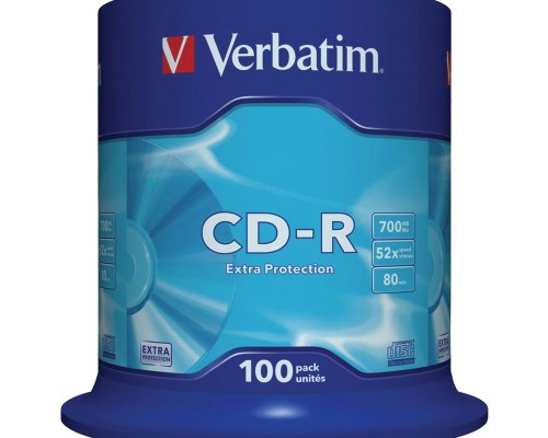 [Диск] Verbatim  Диски CD-R  100 шт. 48/52-x 700Mb, Cake Box ( 43411)