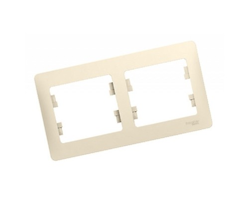 [Розетки ] Systeme electric GSL000202 GLOSSA 2-постовая РАМКА, горизонтальная, БЕЖЕВЫЙ                                    