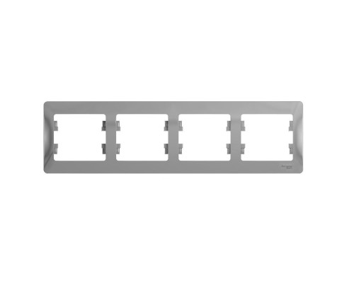 [Розетки ] Systeme electric GSL000304 GLOSSA 4-постовая РАМКА, горизонтальная, АЛЮМИНИЙ                                   