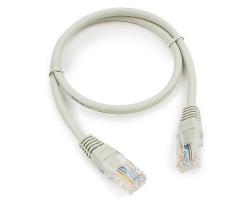 [Коммутационный шнур] Cablexpert Патч-корд медный UTP PP10-0.5M кат.5, 0.5м, литой, многожильный (серый)