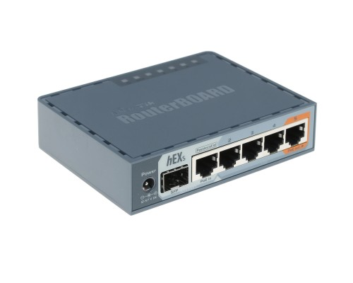 [Сетевое оборудование] MikroTik RB760iGS Маршрутизатор 2 ядра (880 МГц), 5х 1G RJ45, SFP, USB, MicroSD, раздача PoE (HEX S)