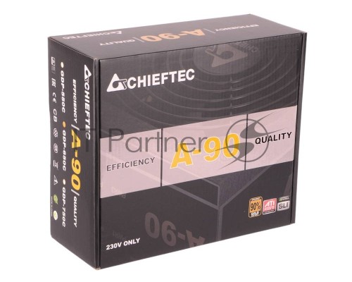 Блок питания Chieftec, GDP-650C, 650Вт, 140мм, черный