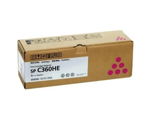 [Расходные материалы] Ricoh Принт-картридж SP C360HE малиновый SP C360DNw/SP C360SNw/SP C360SFNw/SP C361SFNw, (6000 страниц)(408186)