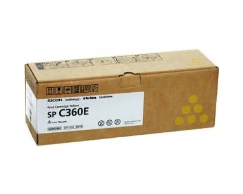 [Расходные материалы] Ricoh 408191 Принт-картридж  SP C360E желтый SPC360/361  (1500 страниц)(408191)