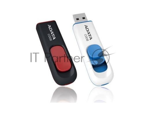 Флэш диск USB 2.0 ADATA Flash Drive 64Gb С008 Black-Red