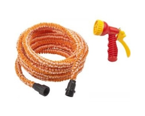 [Наборы поливочные] Набор поливочный GRINDA: удлиняющийся шланг 15м, пистолет-распылитель 7-ми позиционный [428496-15]