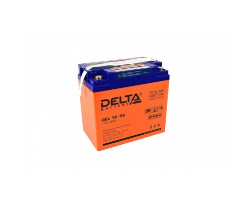 [батареи] Delta GEL 12-55 (12V/55Ач) свинцово- кислотный аккумулятор  
