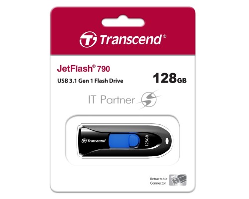 Флэш Диск Transcend USB Drive 128Gb JetFlash 790 TS128GJF790K {USB 3.0}
