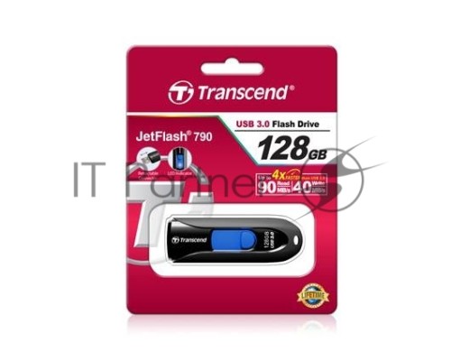 Флэш Диск Transcend USB Drive 128Gb JetFlash 790 TS128GJF790K {USB 3.0}