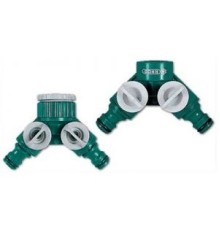 Распределитель двухканальный (резьба внешняя-соединитель), RACO 