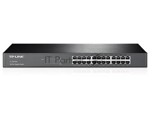 Сетевой коммутатор  TP-Link SMB  TL-SG1024 Коммутатор 24LAN 10/100/1000Mb/s Unmanagersd Gigabit Rackmount Switch