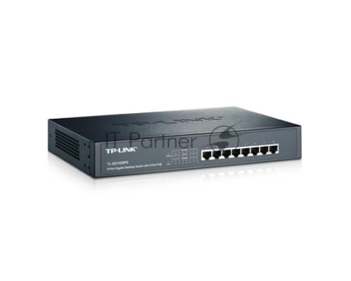 Коммутатор  TP-Link SMB TL-SG1008P Коммутатор 8-port Gigabit Switch с 4 портами РоЕ