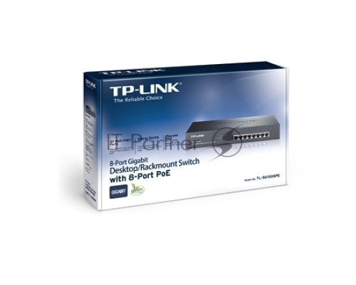 Коммутатор  TP-Link SMB TL-SG1008P Коммутатор 8-port Gigabit Switch с 4 портами РоЕ